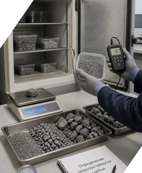 Определение морозостойкости щебня в Елизове от 3545 р. | ЭкспертизаРоссия